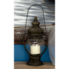 DecMode Brown Metal Decorative Candle Lantern with Handle EasyOptionXY LLC