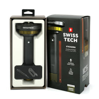 Swiss Tech Steigern 2000 Lumen LED Rechargeable Flashlight, IPX7 Waterproof, Digital Focusing EasyOptionXY LLC