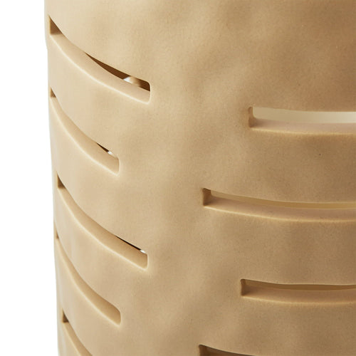 Better Homes & Gardens Small Linen Beige Battery Operated Outdoor Ceramic Lantern with Removable LED Candle by Dave & Jenny Marrs EasyOptionXY LLC