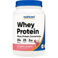 Nutricost Whey Protein Concentrate Powder (Strawberry Milkshake) 2LBS - Non-GMO EasyOptionXY LLC