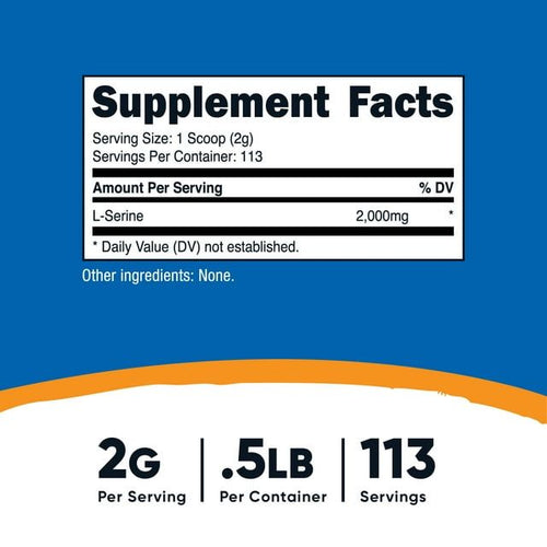 Nutricost L-Serine Powder, 113 Servings (.5LB) - 2,000 mg Per Serving - Health Supplement EasyOptionXY LLC
