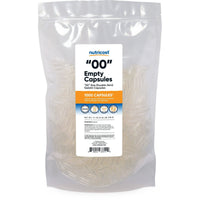 Nutricost Empty Capsules Gelatin Size 00 - 1,000 Clear Empty 00 Gelatin Supplement Capsules EasyOptionXY LLC