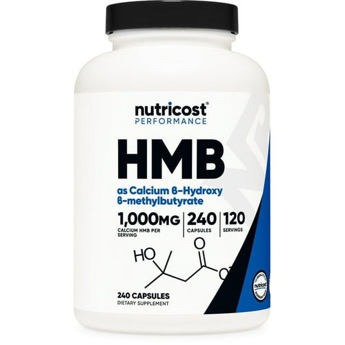 Nutricost HMB (Beta-Hydroxy Beta-Methylbutyric) Supplement 1000mg, 240 Capsules EasyOptionXY LLC