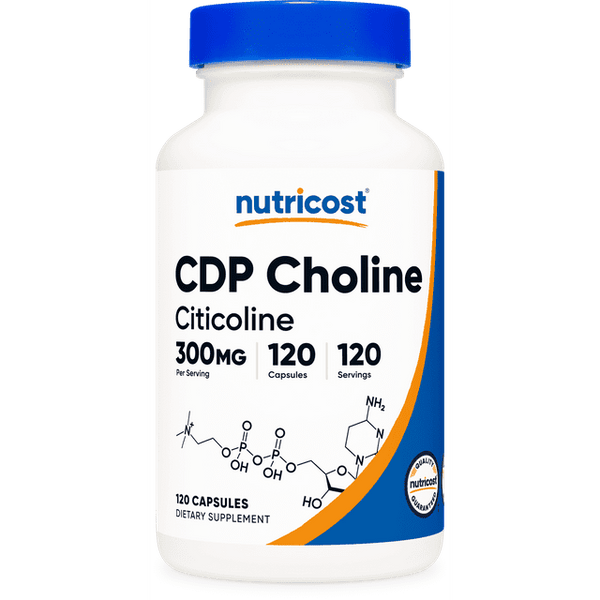 CDP Choline, Citicoline, 300 mg, 120 Capsules, Nutricost EasyOptionXY LLC