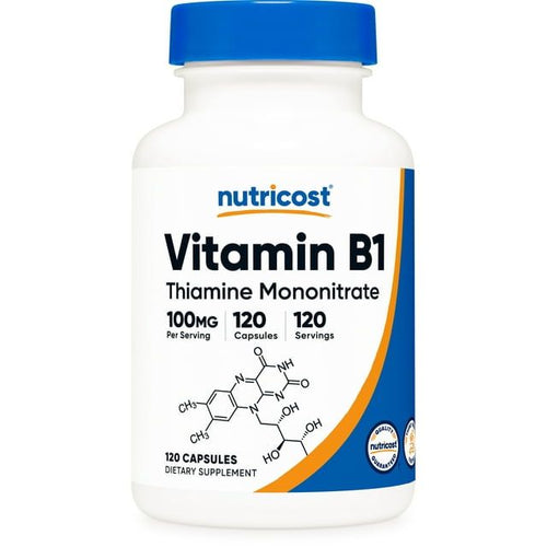 Nutricost Vitamin B1 (Thiamine) 100mg, 120 Capsules - Gluten Free and Non-GMO EasyOptionXY LLC