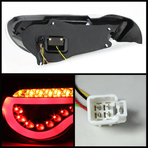 Spyder Scion FRS 12-14/Subaru BRZ 12-14 Light Bar LED Tail Lights Black ALT-YD-SFRS12-LBLED-BK OffRoadUSA.com