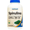 Nutricost Spirulina 3,000mg, 180 Capsules - Supplement Made With Organic Spirulina EasyOptionXY LLC
