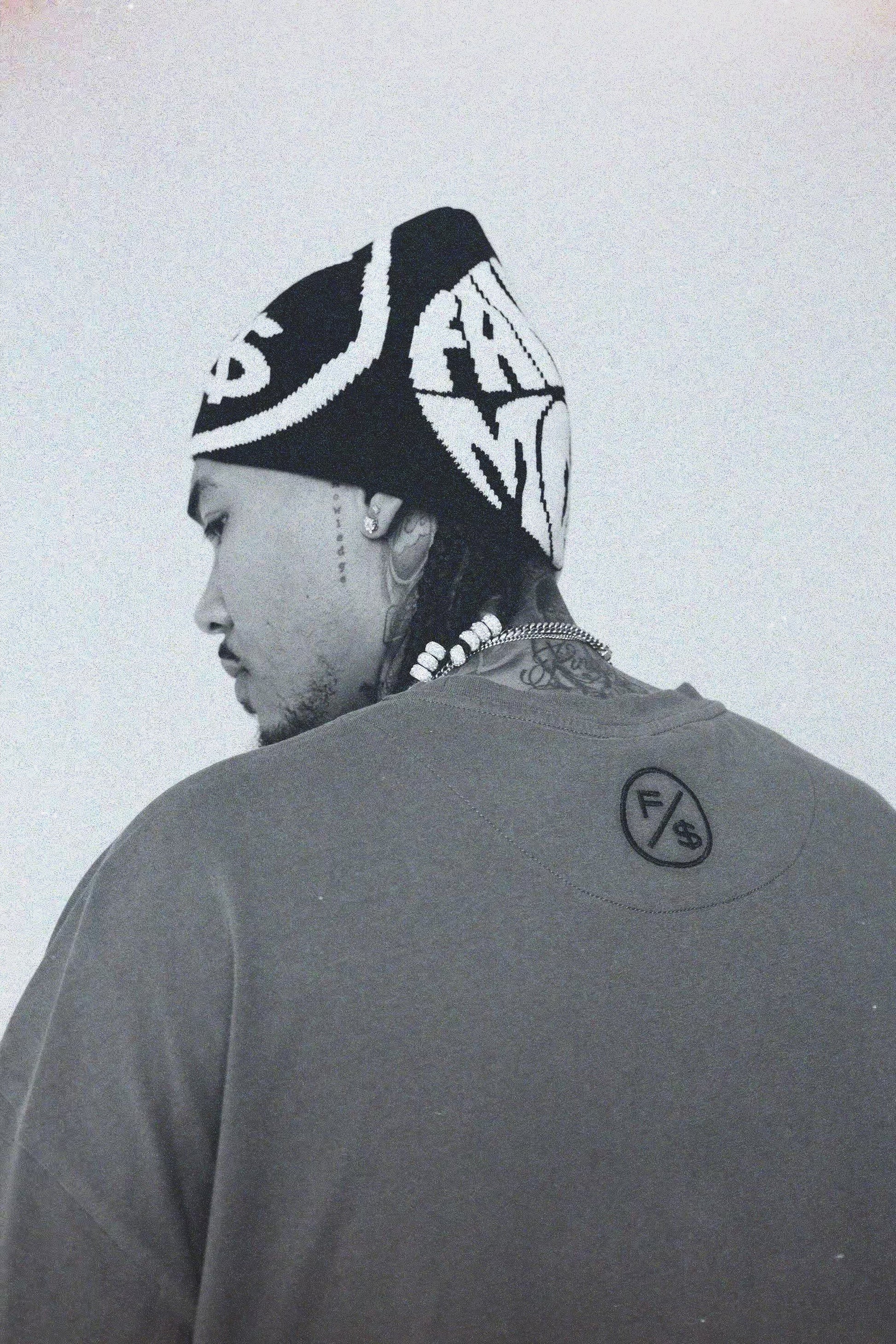 Fly Supply Co Fly Supply Co FS Family Over Money Y2K Knit Beanie (Black)