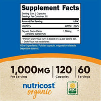 Nutricost Camu Camu 1000mg, 120 Capsule - Supplement made with Organic Camu Camu EasyOptionXY LLC