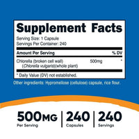 Nutricost Chlorella Capsules 500mg, 240 Capsules, Supplement EasyOptionXY LLC