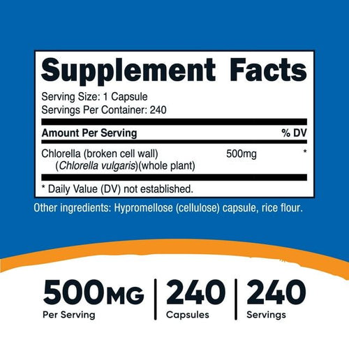 Nutricost Chlorella Capsules 500mg, 240 Capsules, Supplement EasyOptionXY LLC