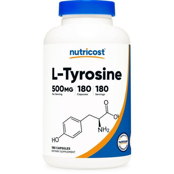 Nutricost L-Tyrosine 500mg, 180 Capsules - Non-GMO & Gluten Free Supplement EasyOptionXY LLC