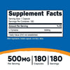 Nutricost L-Tyrosine 500mg, 180 Capsules - Non-GMO & Gluten Free Supplement EasyOptionXY LLC