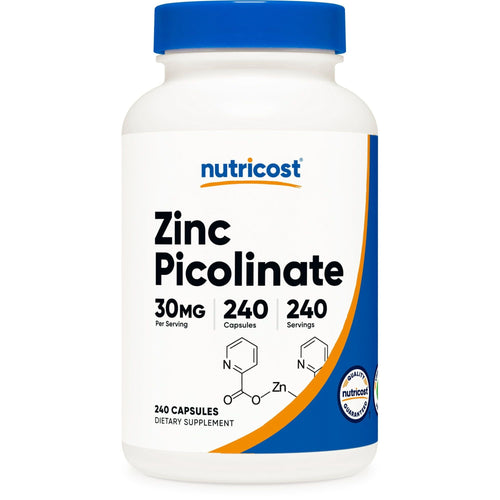 Nutricost Zinc Picolinate 30mg, 240 Capsules - Gluten Free and Non-GMO Supplement EasyOptionXY LLC