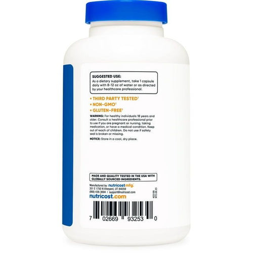 Nutricost L-Arginine L-Ornithine 750mg, 180 Capsules, Supplement EasyOptionXY LLC