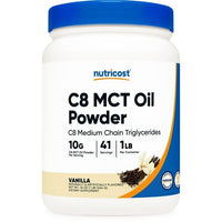 Nutricost C8 MCT Oil Powder 1LB (16oz) (Vanilla) - 95% C8 MCT Oil Powder Supplement EasyOptionXY LLC