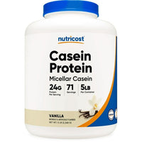 Nutricost Casein Protein Powder 5lb Vanilla - 100% Micellar Casein EasyOptionXY LLC