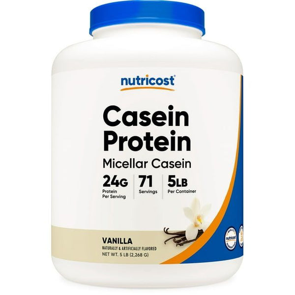 Nutricost Casein Protein Powder 5lb Vanilla - 100% Micellar Casein EasyOptionXY LLC