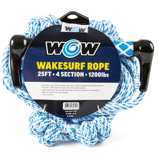 WOW Watersports 25ft 4-Section Wakesurf Rope Jupiter Gear