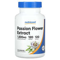 Nutricost Passion Flower Extract (1,500mg Equivalent) 120 Capsules - Non-GMO Supplement EasyOptionXY LLC
