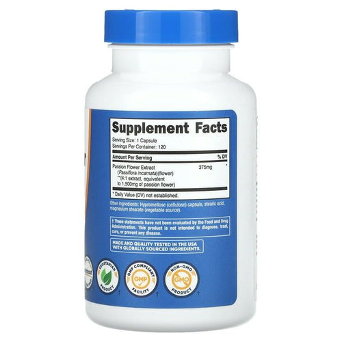 Nutricost Passion Flower Extract (1,500mg Equivalent) 120 Capsules - Non-GMO Supplement EasyOptionXY LLC