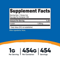 Nutricost Inositol Powder 1LB (454 Grams) - Gluten Free, Non-GMO Supplement EasyOptionXY LLC