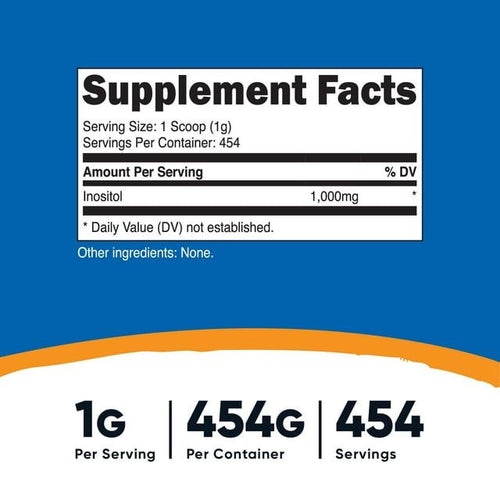 Nutricost Inositol Powder 1LB (454 Grams) - Gluten Free, Non-GMO Supplement EasyOptionXY LLC
