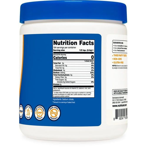 Nutricost Sodium Citrate Powder 1LB - Food Grade Supplement- Emulsifier, Food Preservant EasyOptionXY LLC