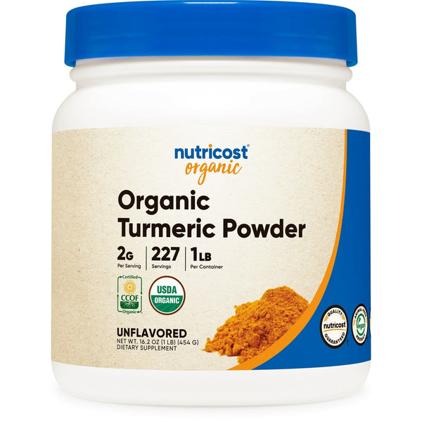 Nutricost Organic Turmeric Root Powder 1 LB - Certified USDA Organic, Food Grade Herbal Supplement EasyOptionXY LLC
