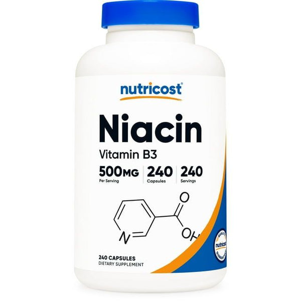 Nutricost Niacin (Vitamin B3) 500mg, 240 Capsules - Gluten Free and Non-GMO Supplement EasyOptionXY LLC