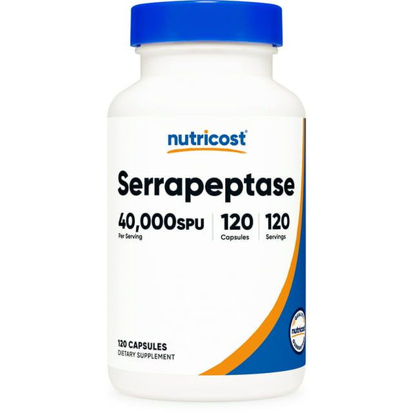 Nutricost Serrapeptase 40,000 SPU, 120 Capsules, Supplement EasyOptionXY LLC