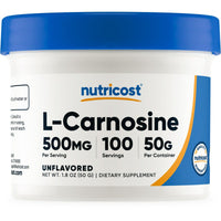 Nutricost L-Carnosine Supplement Powder 50 Grams (100 Servings) EasyOptionXY LLC