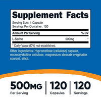 Nutricost L-Serine 500mg, 120 Capsules - Vegetarian, Non-GMO, Gluten Free Supplement EasyOptionXY LLC