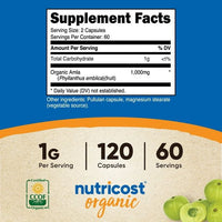 Nutricost Amla 1000mg Supplement, 120 Vegetarian Capsules, 60 Servings EasyOptionXY LLC