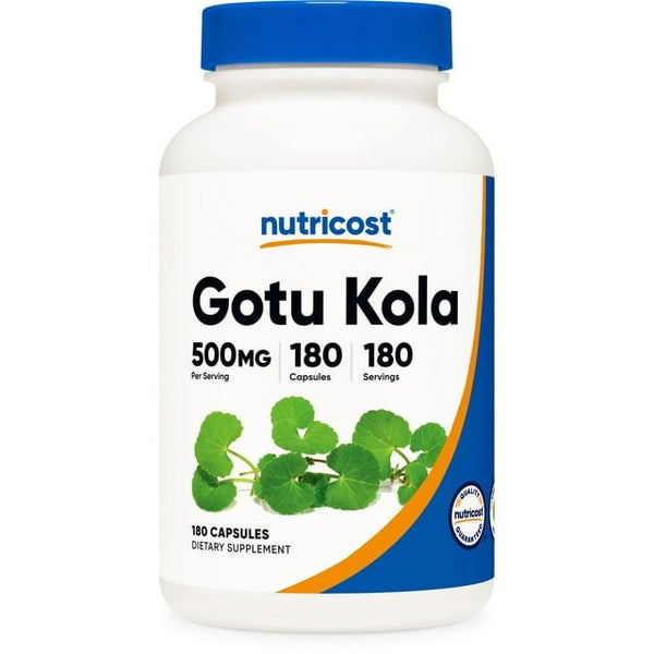 Nutricost Gotu Kola 500 mg, 180 Capsules - Gluten Free, Non-GMO Supplement EasyOptionXY LLC