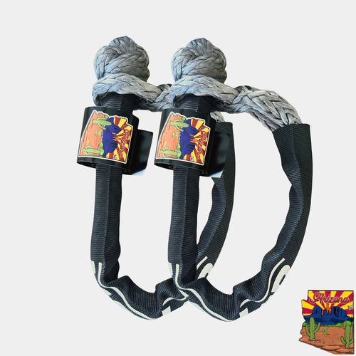 Soft Shackle 3/8'' x 22” with sleeve and bag (Set of 2 Shackles) (Lifetime Warranty) MOJAB OFFROAD