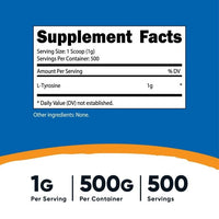 Nutricost L-Tyrosine Supplement Powder 500 Grams - 1000mg Per Serving EasyOptionXY LLC