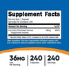 Nutricost Chelated Iron Supplement, As Ferrochel, 36mg, 240 Capsules EasyOptionXY LLC
