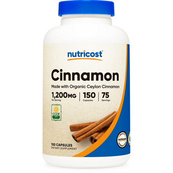 Nutricost Cinnamon (Ceylon Cinnamon) Supplement 1,200mg Serving, 150 Capsules EasyOptionXY LLC