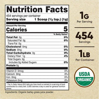 Nutricost Organic Barley Grass Juice Powder 1LB - Certified USDA Organic Supplement EasyOptionXY LLC