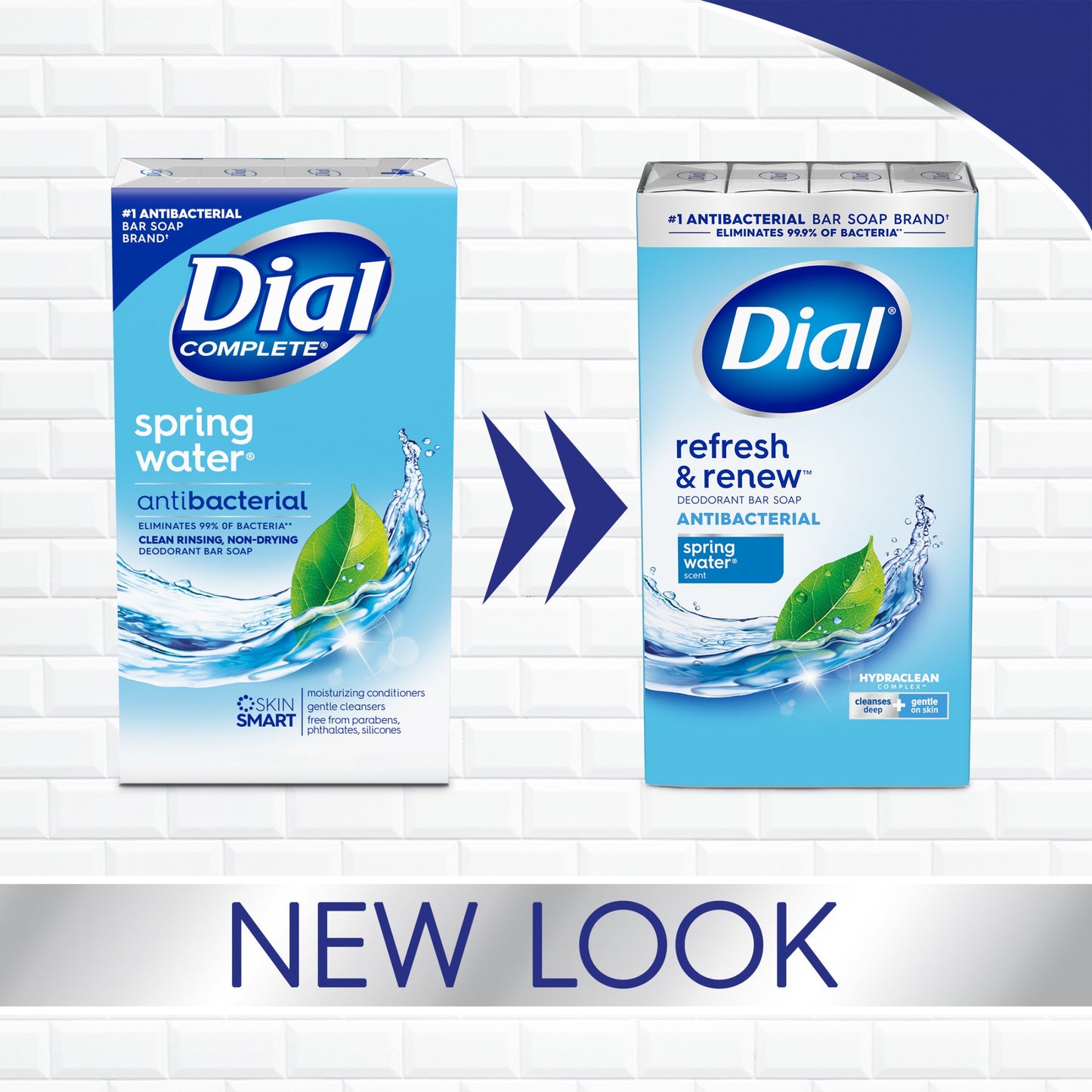 Dial Antibacterial Bar Soap, Refresh & Renew, Spring Water, 4 oz, 12 Bars EasyOptionXY LLC