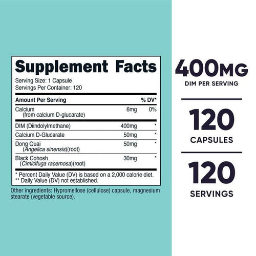 Nutricost Diindolylmethane DIM Supplement for Women 400mg, 120 Capsules EasyOptionXY LLC