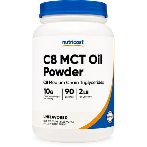 Nutricost C8 MCT Oil Powder 2LBS (32oz) Metabolize Supplement EasyOptionXY LLC