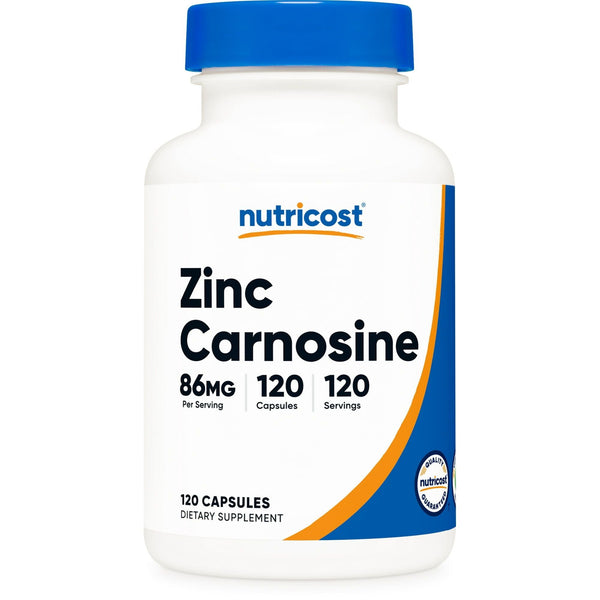 Nutricost Zinc Carnosine 86mg, 120 Capsules - Non-GMO, Gluten Free Supplement EasyOptionXY LLC