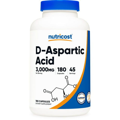 Nutricost D-Aspartic Acid 3000mg, 180 Capsules - Health Supplement EasyOptionXY LLC