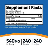 Nutricost Black Cohosh 540mg, 240 Capsules - Non-GMO, Gluten Free Supplement EasyOptionXY LLC