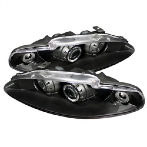 Spyder Mitsubishi Eclipse 95-96 Projector Headlights LED Halo Black High H1 Low H1 PRO-YD-ME95-HL-BK OffRoadUSA.com