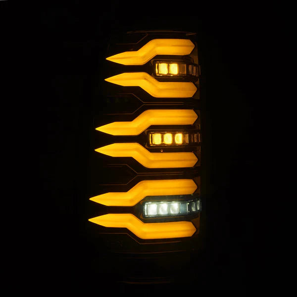 AlphaRex 99-06 Chevrolet Silverado/99-06 GMC Sierra LUXX-Series LED Tail Lights Black Red