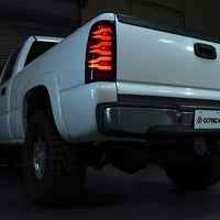 AlphaRex 99-06 Chevrolet Silverado/99-06 GMC Sierra LUXX-Series LED Tail Lights Black Red OffRoadUSA.com
