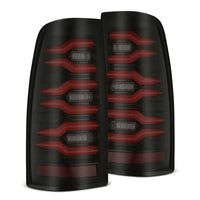 AlphaRex 99-06 Chevrolet Silverado/99-06 GMC Sierra LUXX-Series LED Tail Lights Black Red OffRoadUSA.com